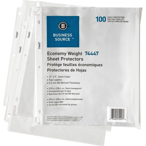 Business Source Business Source Economy Weight Sheet Protectors