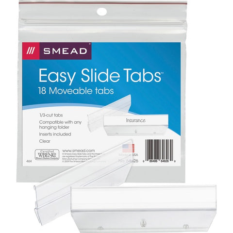 Smead Manufacturing Company Easy Slide Heavy-duty Plastic Tabs