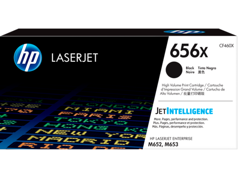 HP 656X (CF460X) Color LaserJet Enterprise M652 M653 High Yield Black Original LaserJet Toner Cartridge (27000 Yield)