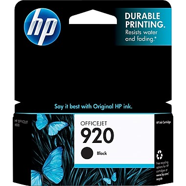 HP 920 (CD971AN) Black Original Ink Cartridge (420 Yield)