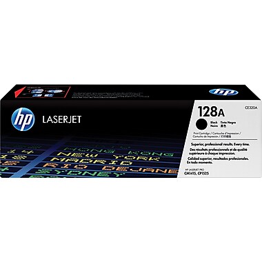 HP 128A (CE320A) Color LaserJet CM1415 MFP CP1520 CP1525nw Black Original LaserJet Toner Cartridge (2000 Yield)