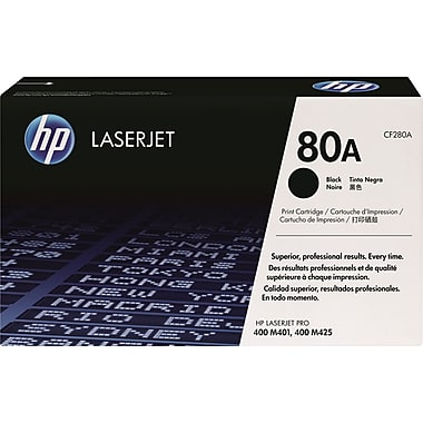 HP 80A (CF280A) LaserJet Pro 400 M401 400 MFP M425 Black Original LaserJet Toner Cartridge (2700 Yield)